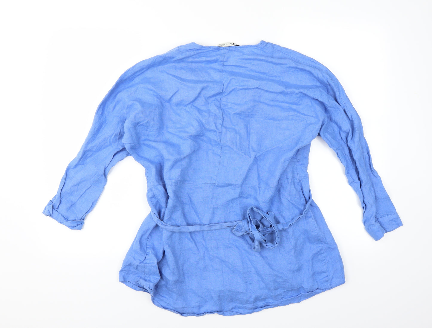 Zara Womens Blue   Wrap Blouse Size L