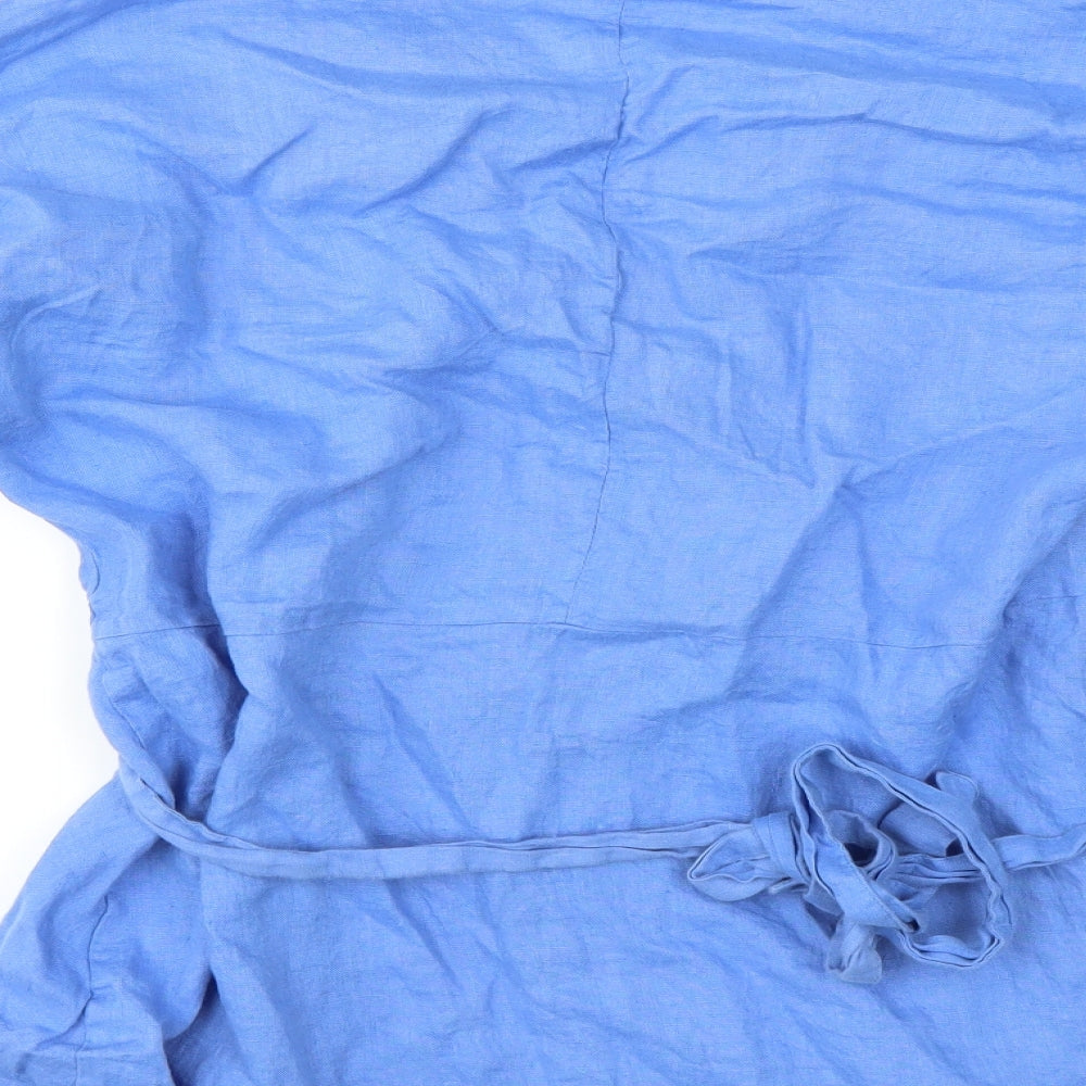 Zara Womens Blue   Wrap Blouse Size L