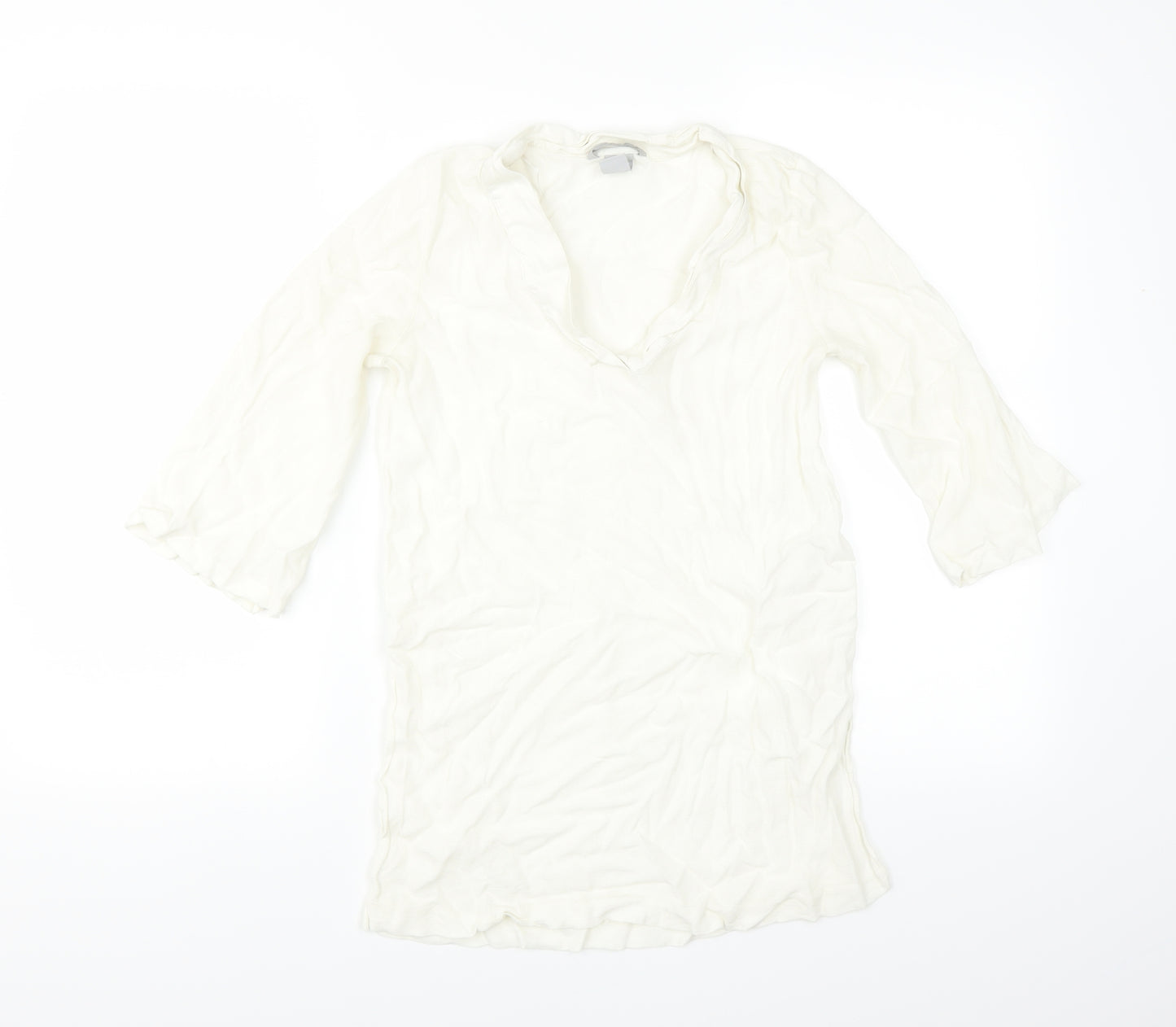 H&M Womens Ivory   Basic Blouse Size 12