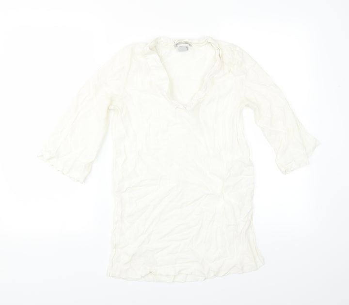 H&M Womens Ivory   Basic Blouse Size 12