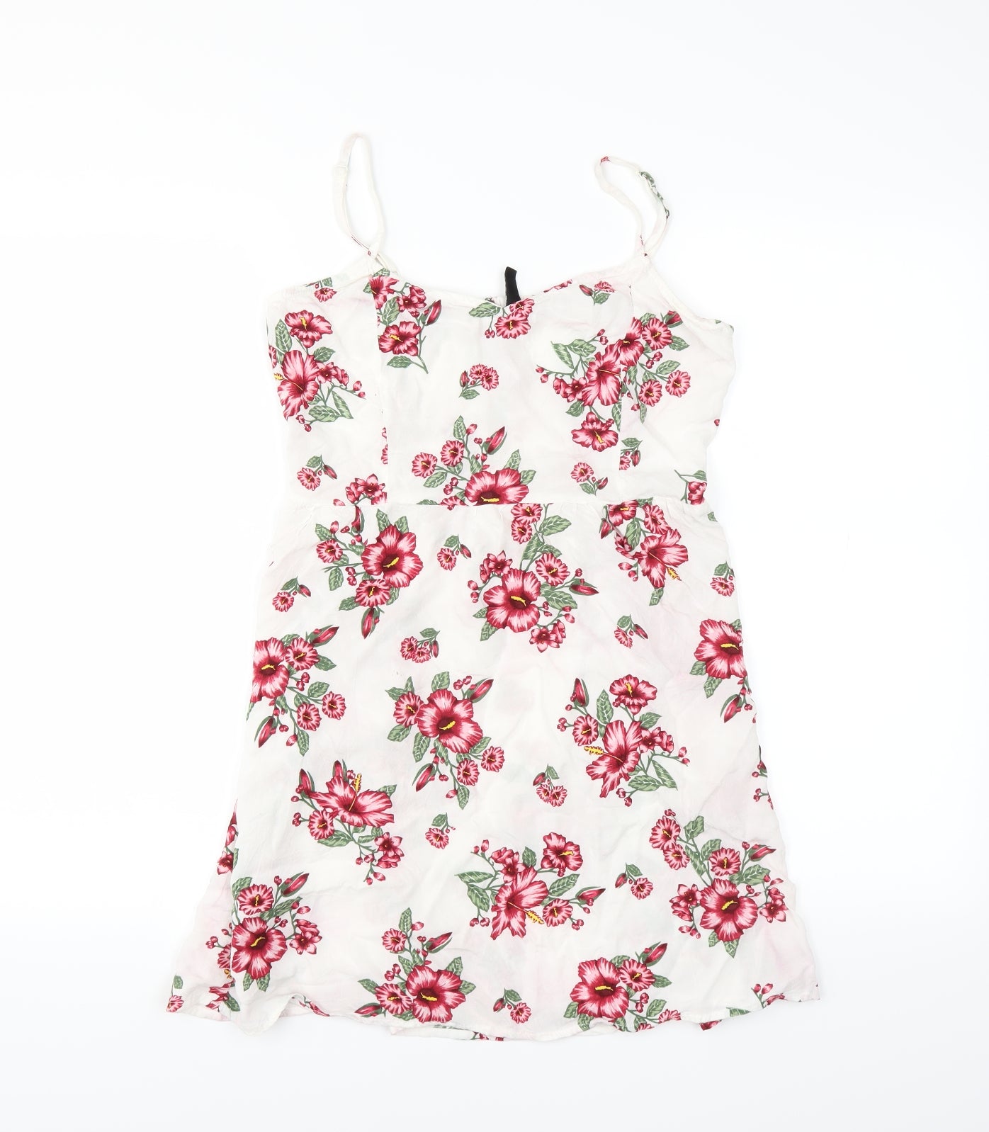 Divided by H&M Womens White Floral  Mini  Size 14