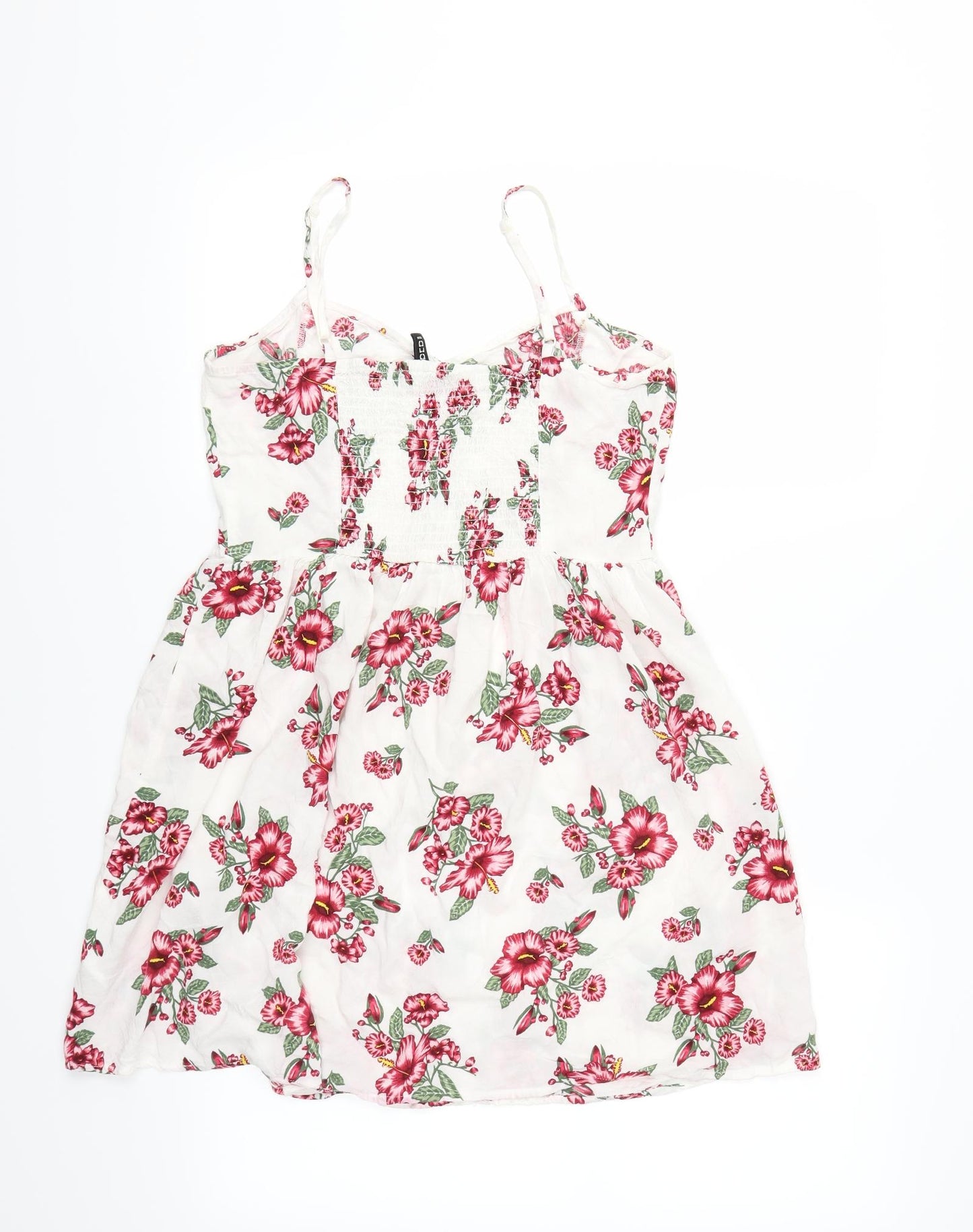 Divided by H&M Womens White Floral  Mini  Size 14