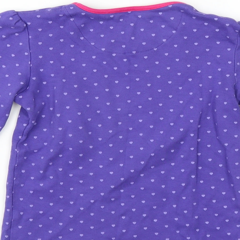 Miniclub Girls Purple   Top Pyjama Top Size 5-6 Years  - sleepy owl