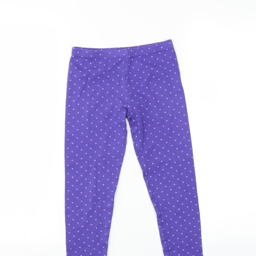 Miniclub Girls Purple    Pyjama Pants Size 5-6 Years  - heart pattern