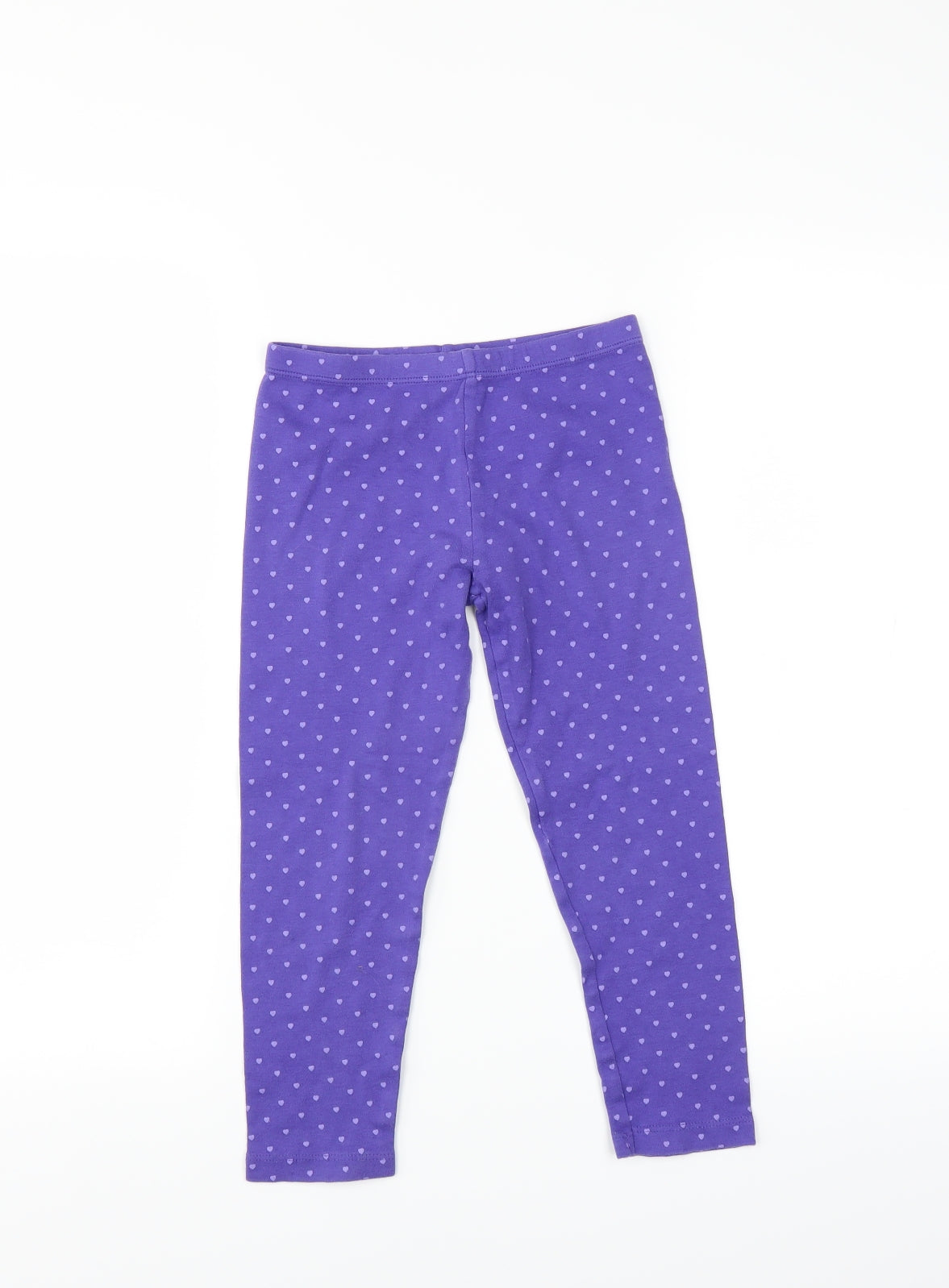 Miniclub Girls Purple    Pyjama Pants Size 5-6 Years  - heart pattern
