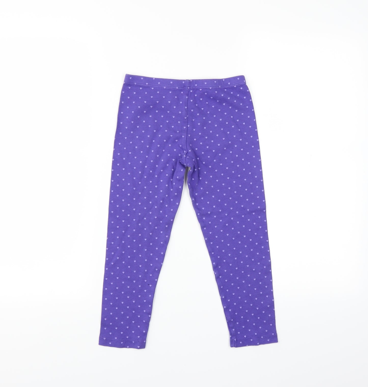 Miniclub Girls Purple    Pyjama Pants Size 5-6 Years  - heart pattern