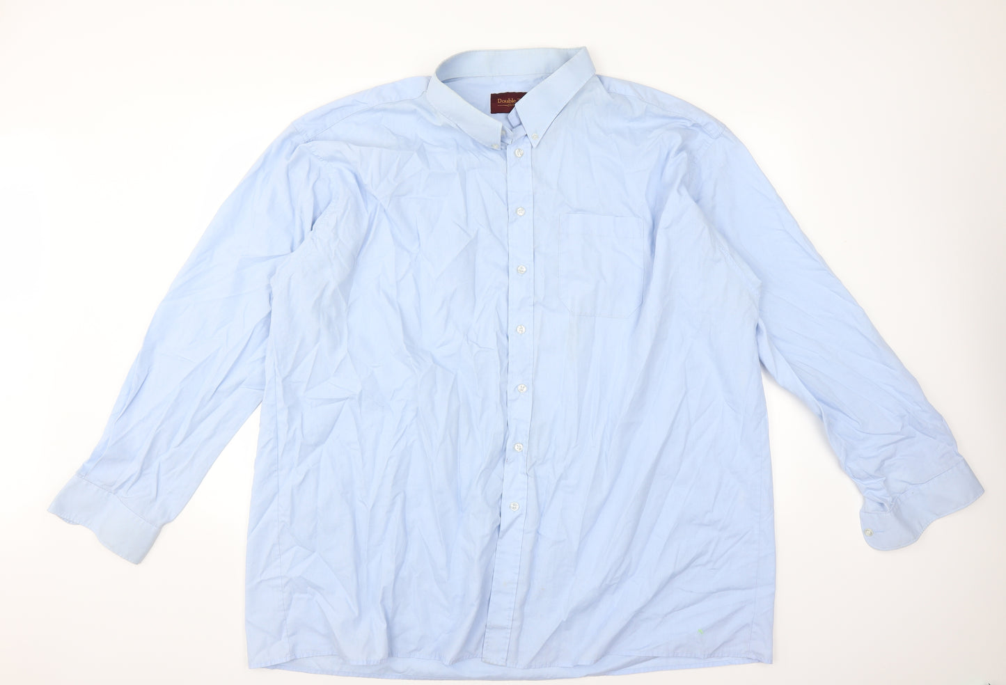 Double TWO Mens Blue    Dress Shirt Size 21