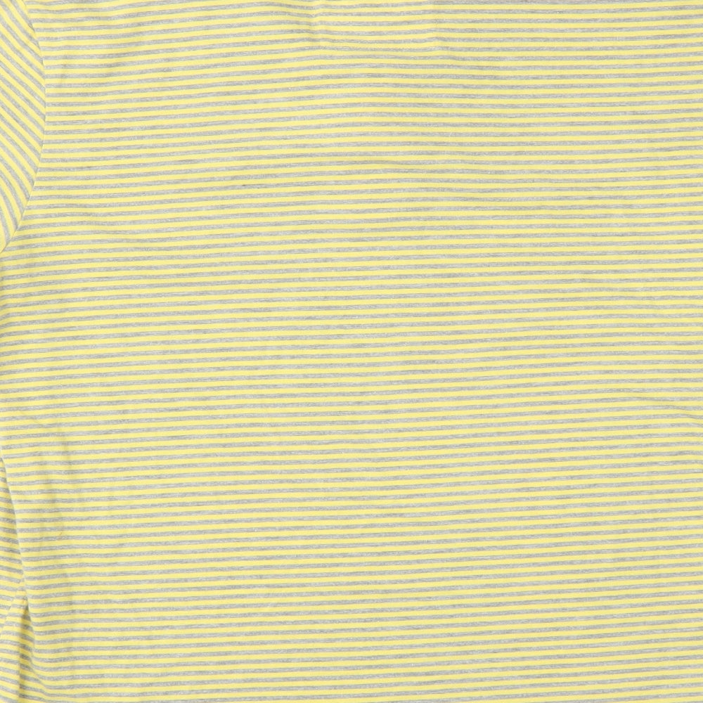Jack Wills Mens Yellow Striped   Polo Size L
