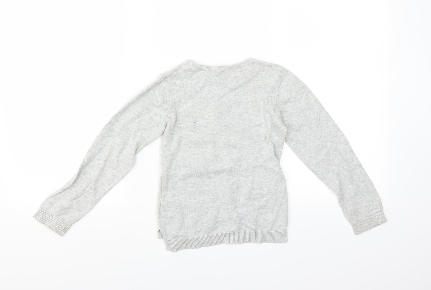 H&M Girls Grey   Pullover Jumper Size 4-5 Years