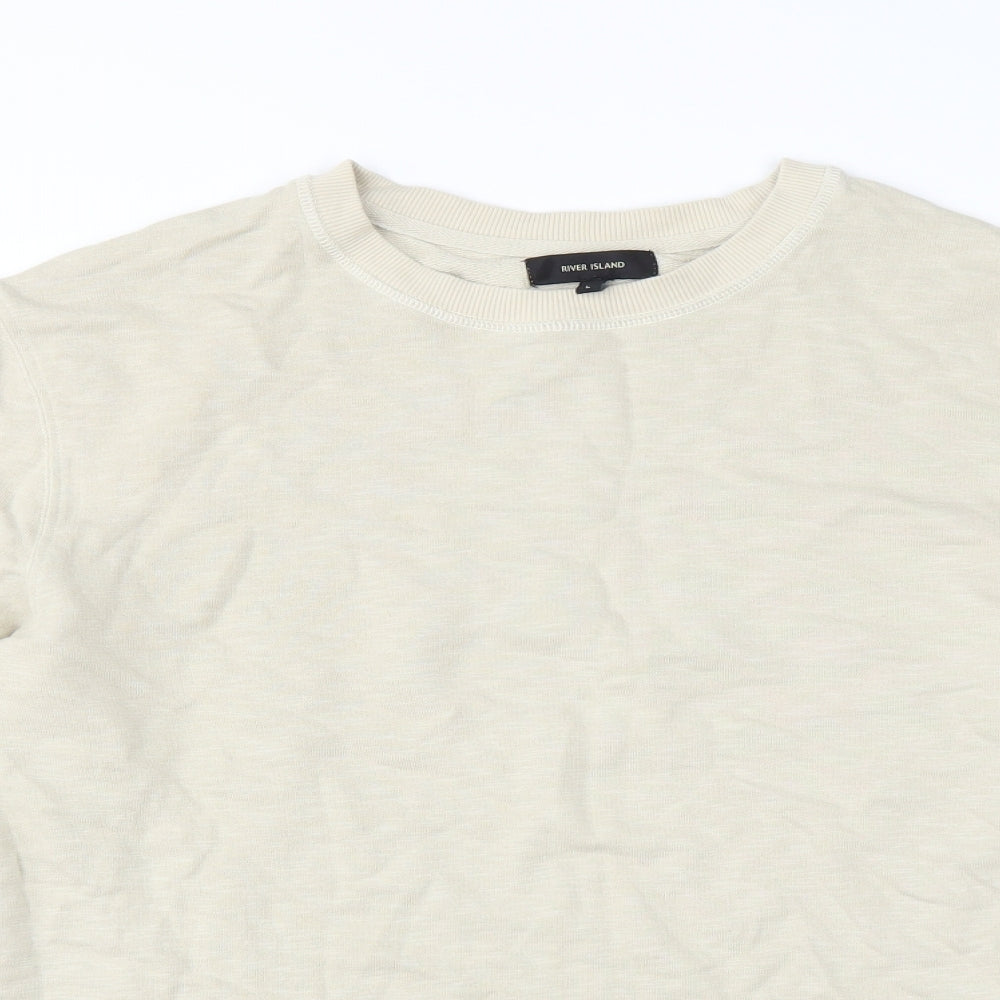 River Island Mens Beige   Pullover Sweatshirt Size L