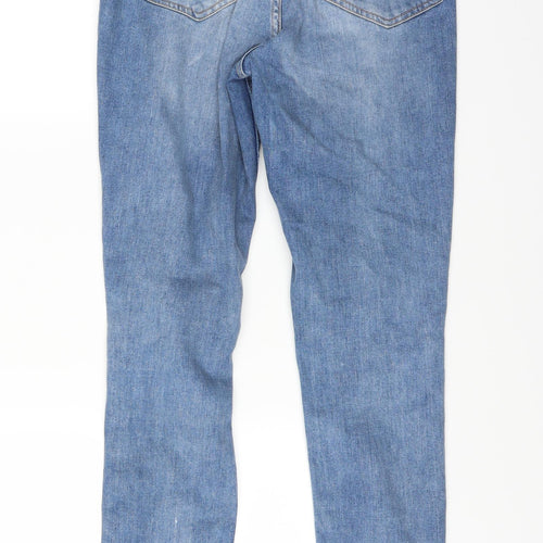 Divided by H&M Womens Blue   Skinny Jeans Size 12 L30 in - DISTRESSED