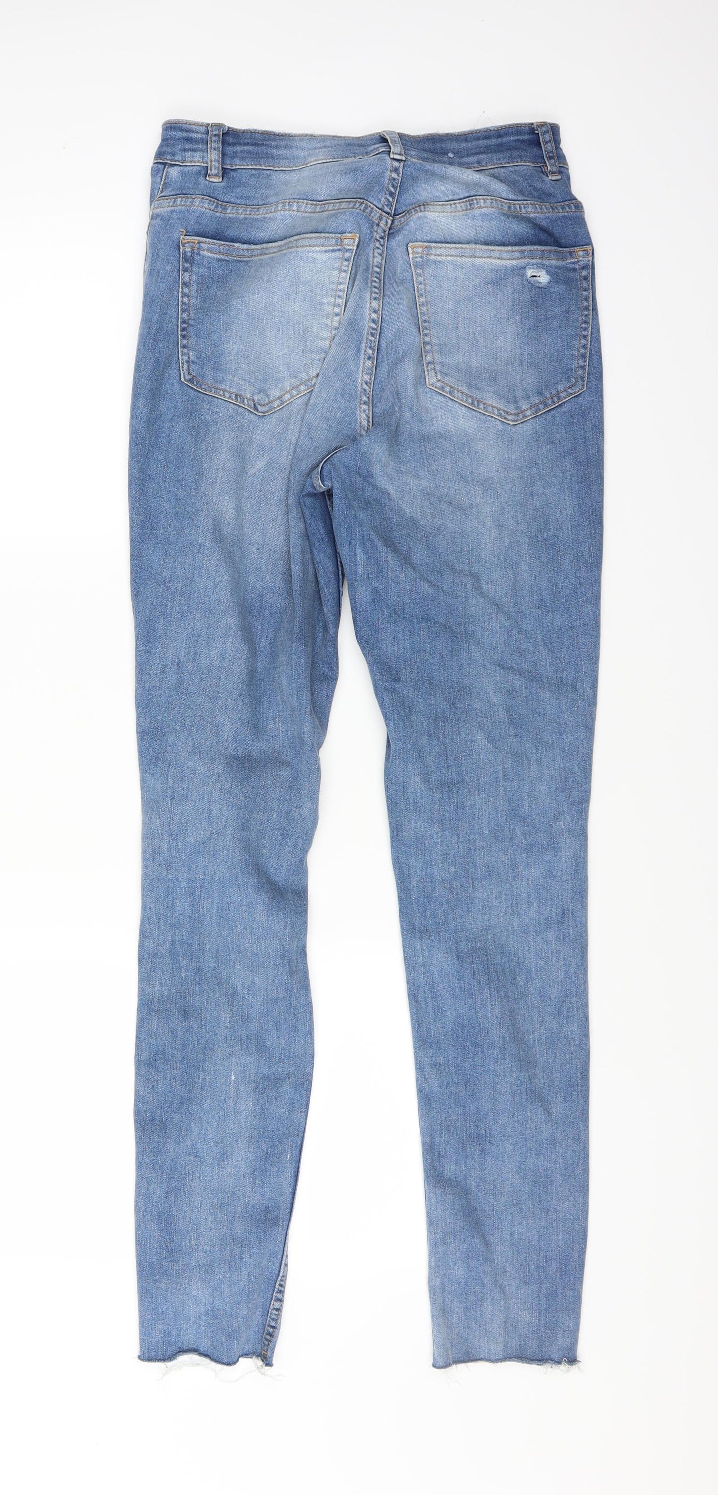 Divided by H&M Womens Blue   Skinny Jeans Size 12 L30 in - DISTRESSED