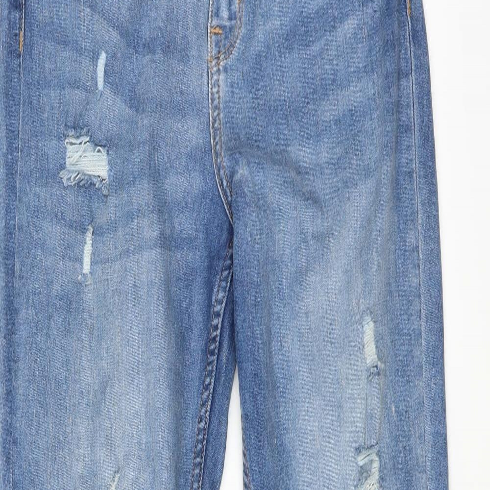 Divided by H&M Womens Blue   Skinny Jeans Size 12 L30 in - DISTRESSED