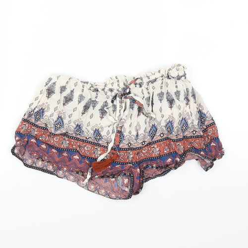 Primark Womens Multicoloured Paisley  Hot Pants Shorts Size 6