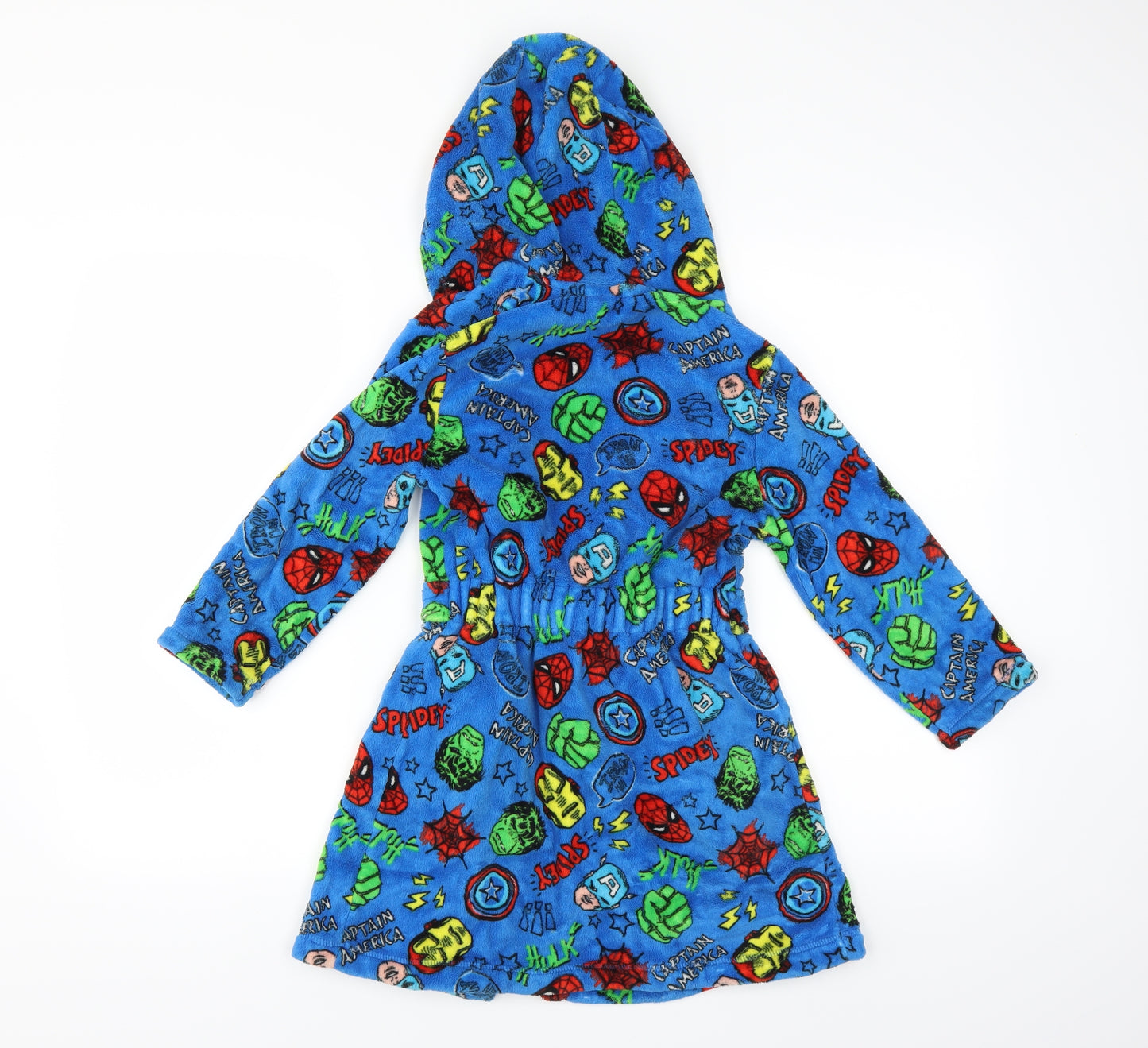 George Boys Blue Solid   Robe Size 6-7 Years  - marvel comics