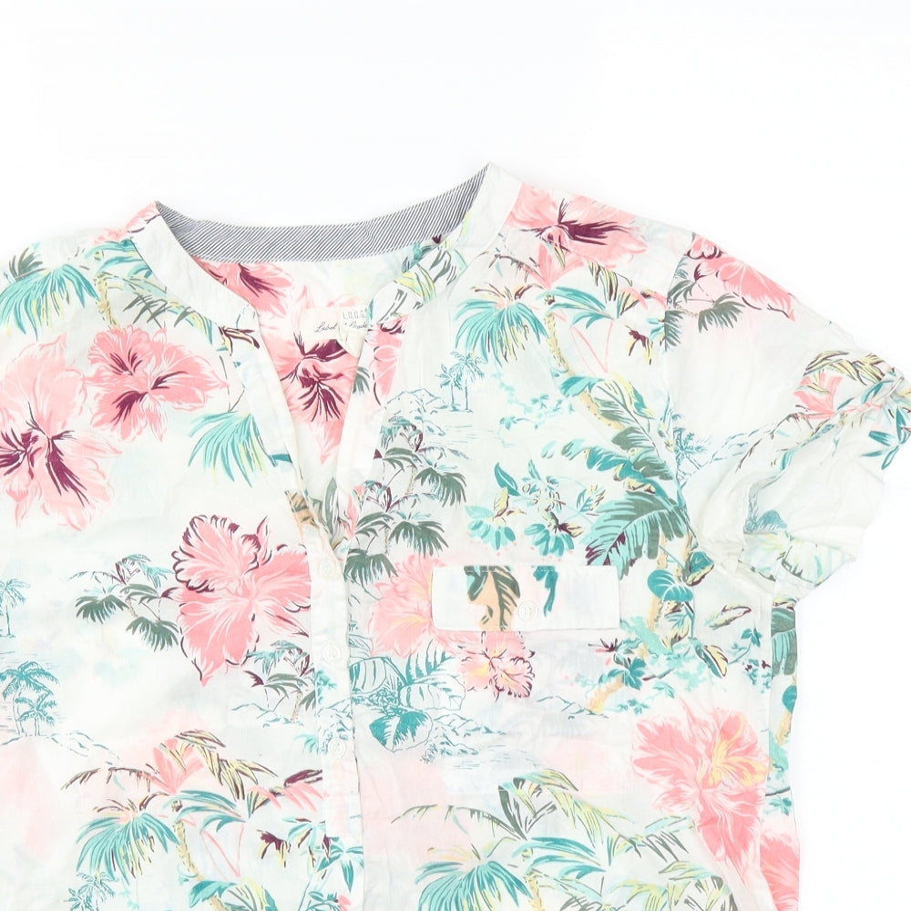 H&M Womens Multicoloured Floral  Basic Blouse Size 14