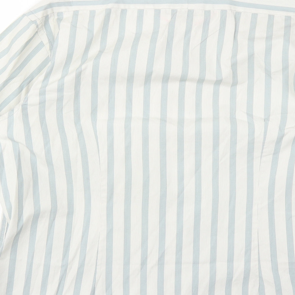Jeff & Co Mens Green Striped   Button-Up Size M