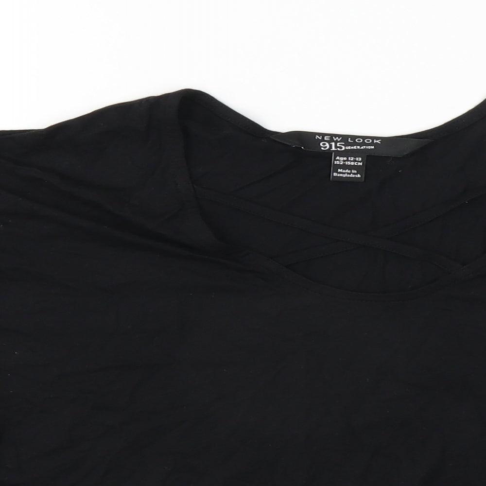 New Look Girls Black   Basic T-Shirt Size 12-13 Years