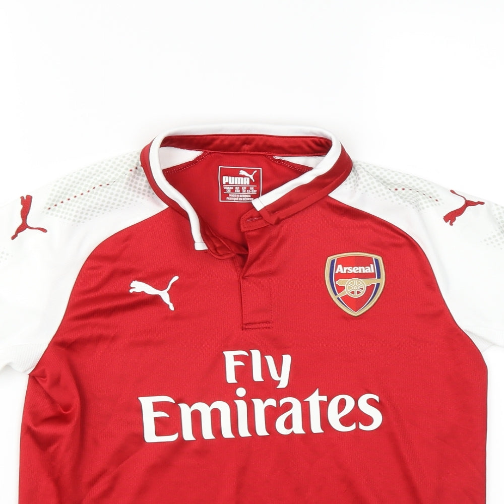 PUMA Boys Red   Basic Polo Size 11-12 Years  - Arsenal FC