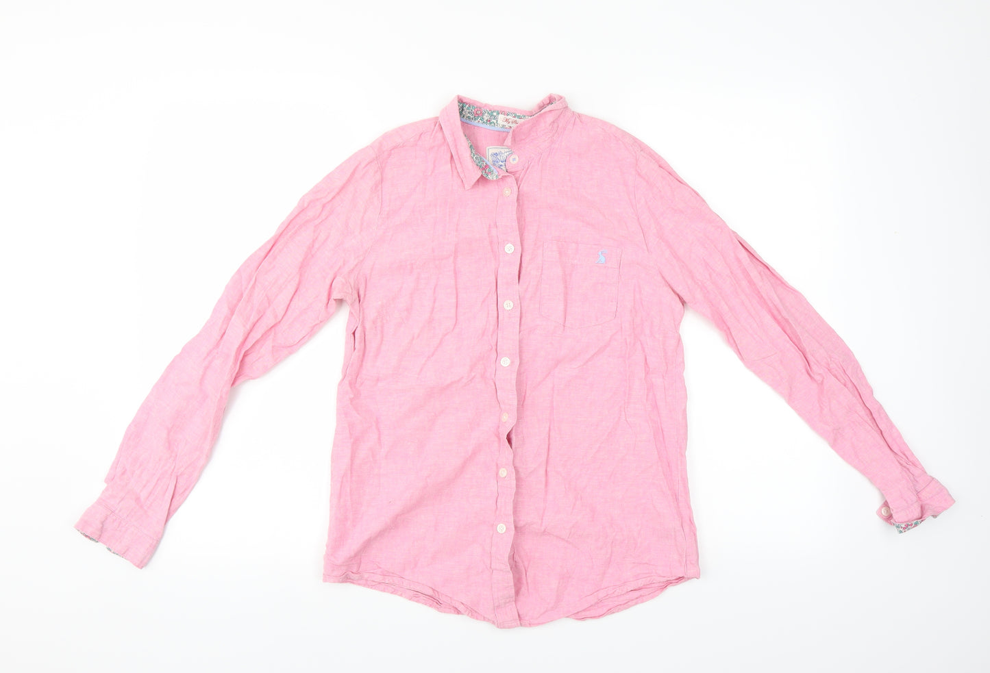 Joules Womens Pink   Basic Button-Up Size 8