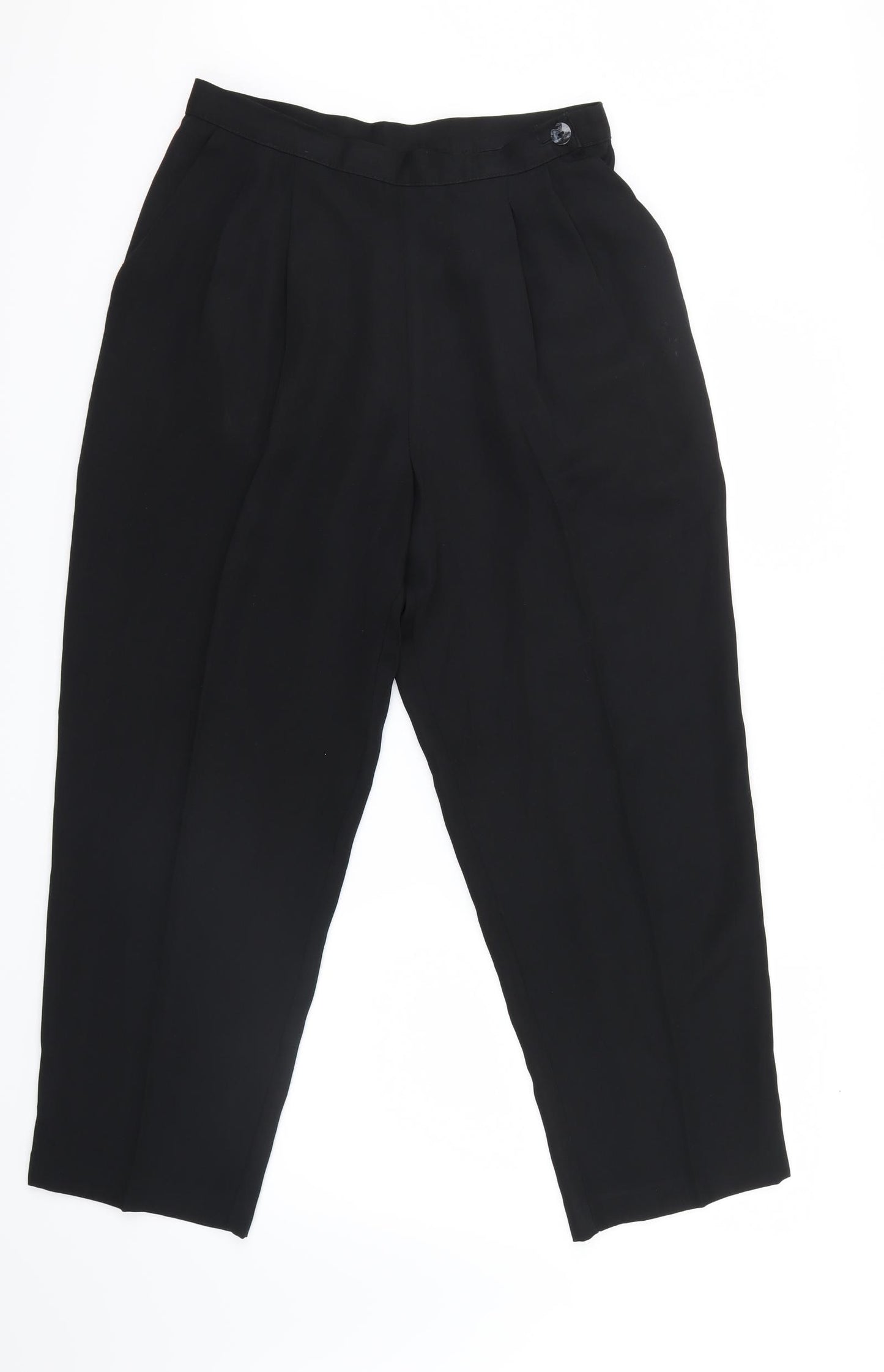 St Michael Womens Black   Trousers  Size 14 L23 in