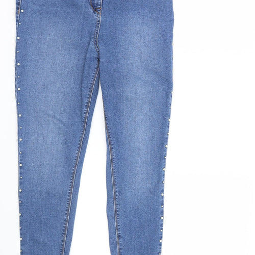 /Denim  Womens Blue  Denim Straight Jeans Size 14 L25 in