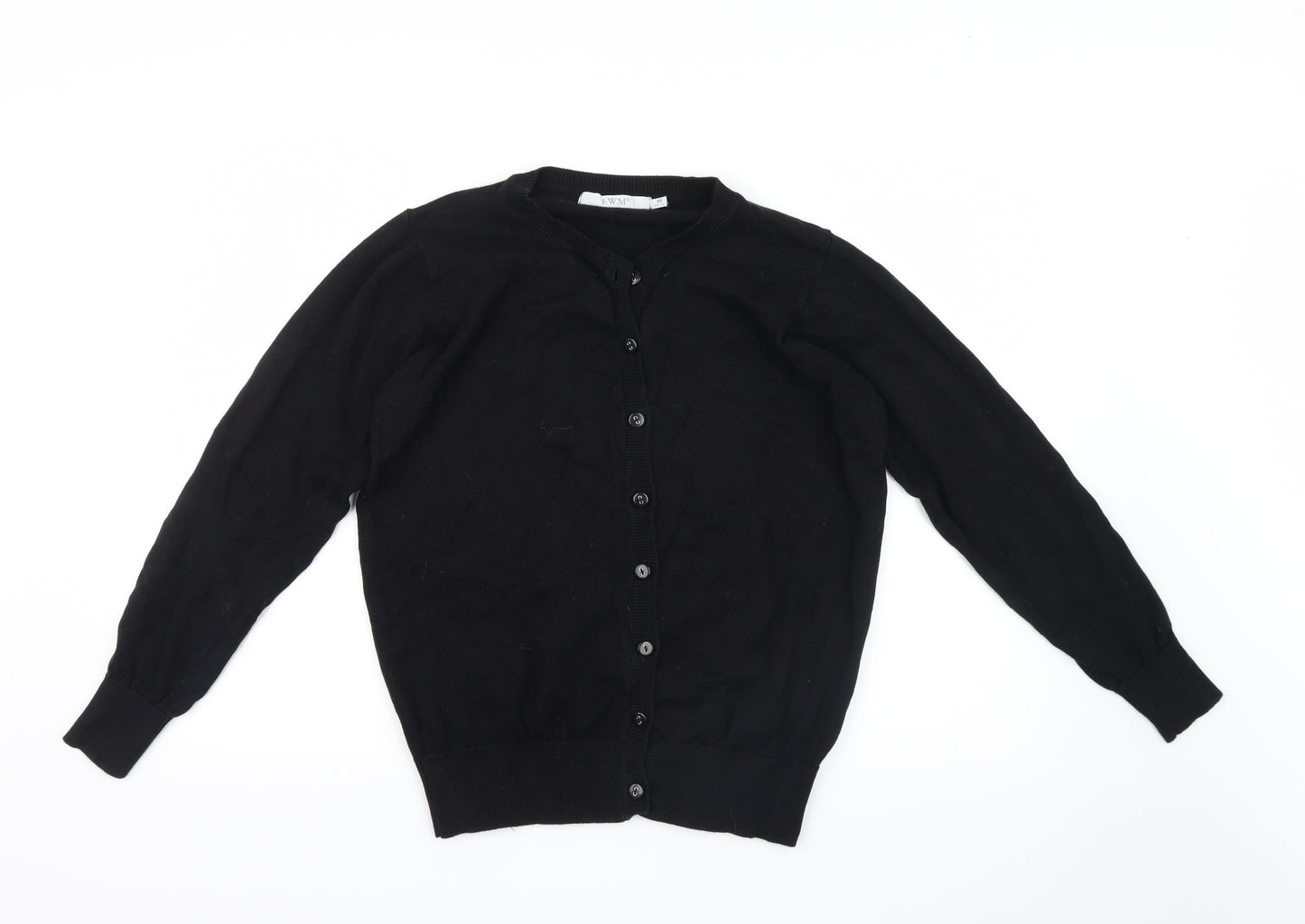 EWM Womens Black  Knit Cardigan Jumper Size M