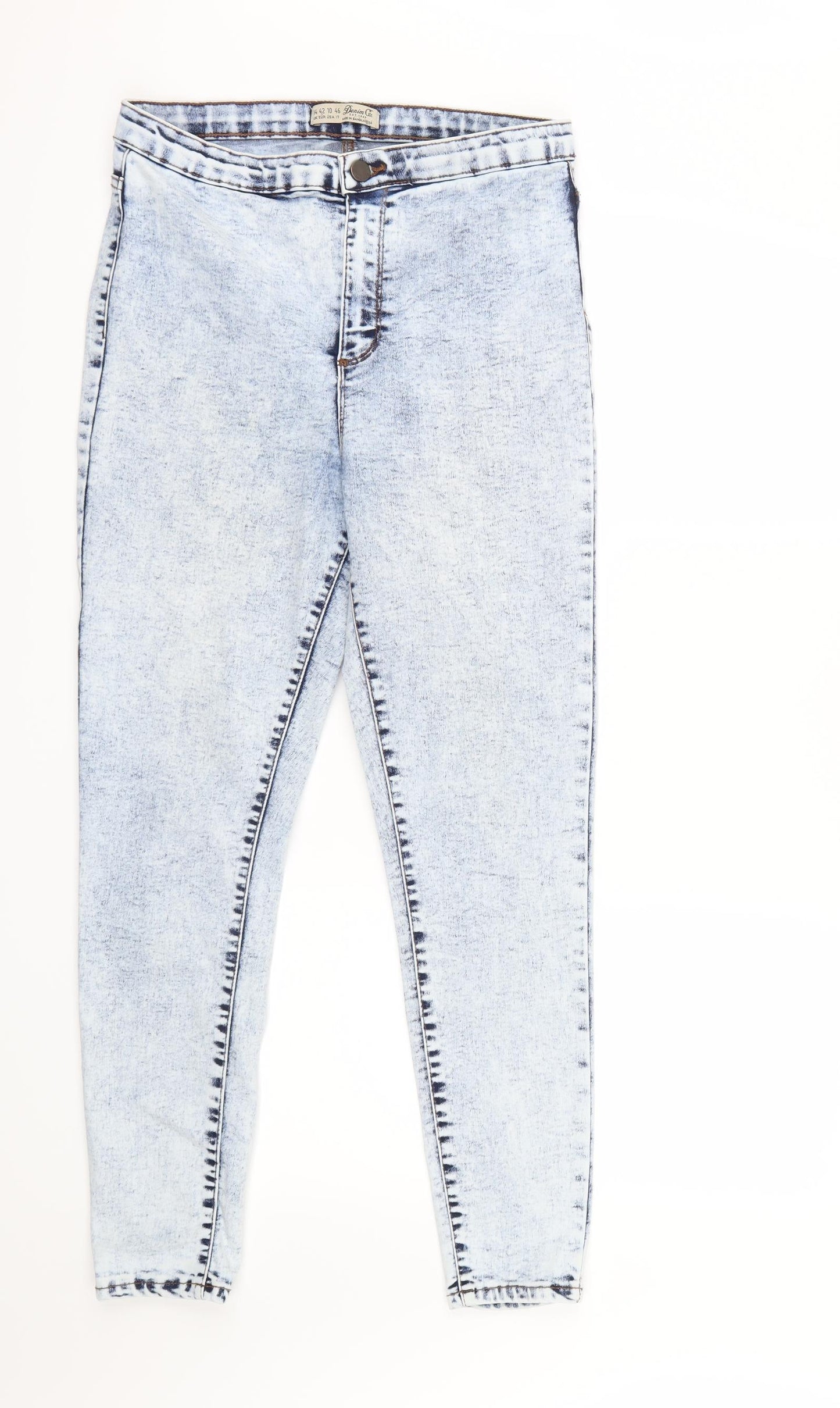 Denim Co. Womens Blue  Denim Straight Jeans Size 14 L27 in