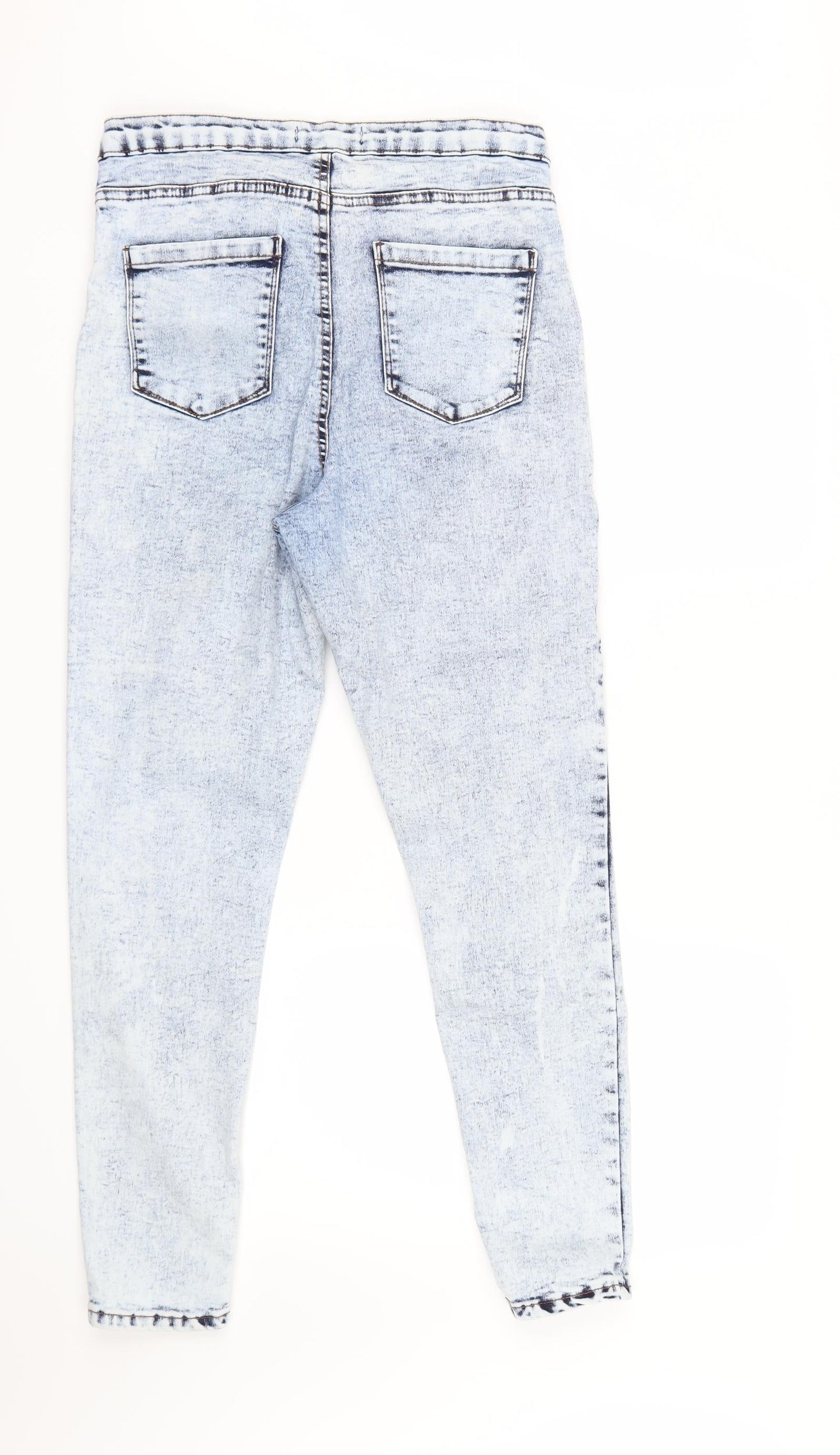 Denim Co. Womens Blue  Denim Straight Jeans Size 14 L27 in