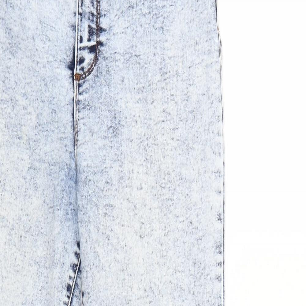 Denim Co. Womens Blue  Denim Straight Jeans Size 14 L27 in