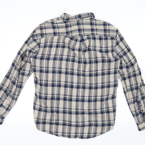 D/STRUCT Mens Blue Check   Button-Up Size XL