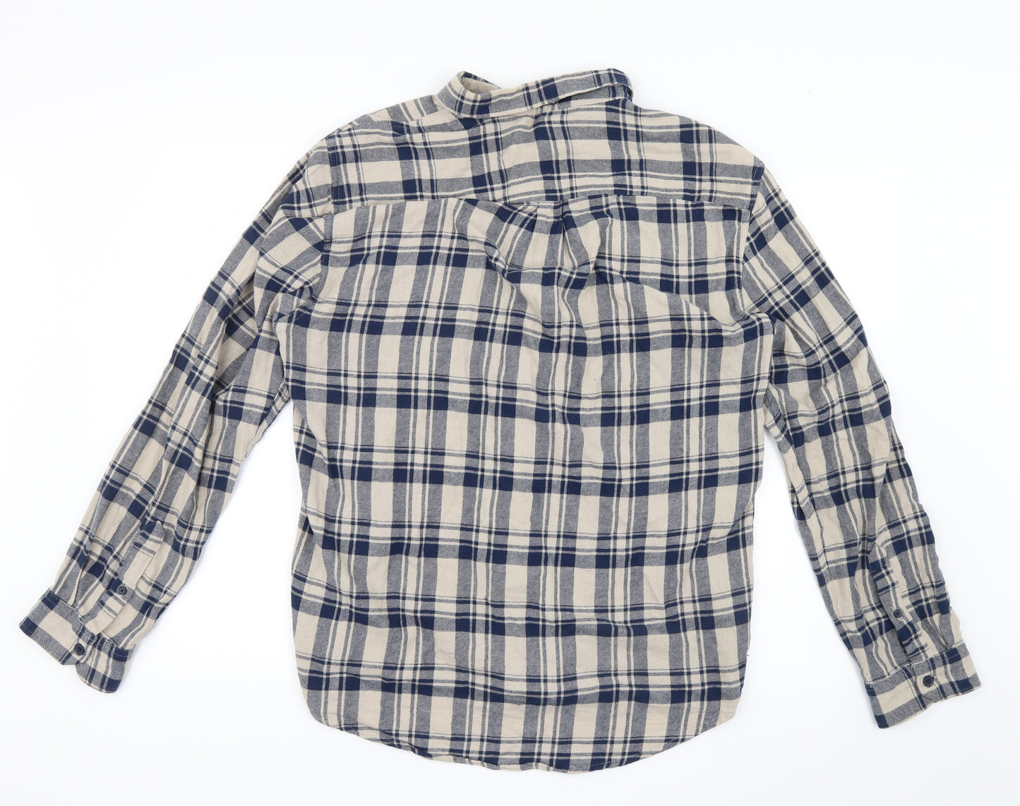 D/STRUCT Mens Blue Check   Button-Up Size XL