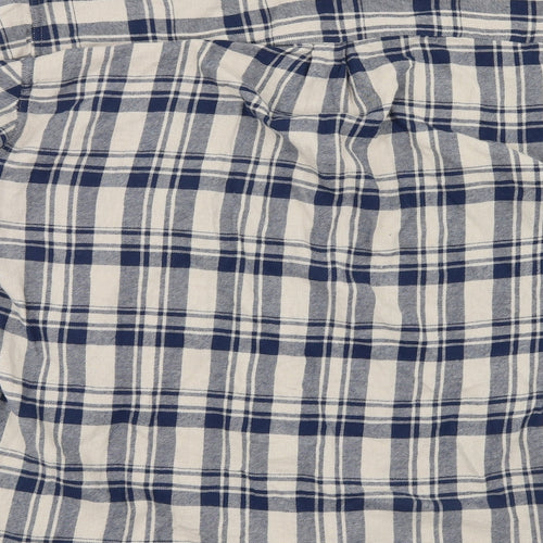D/STRUCT Mens Blue Check   Button-Up Size XL