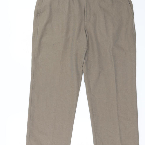 Marks and Spencer Mens Brown   Trousers  Size 34 in L28 in