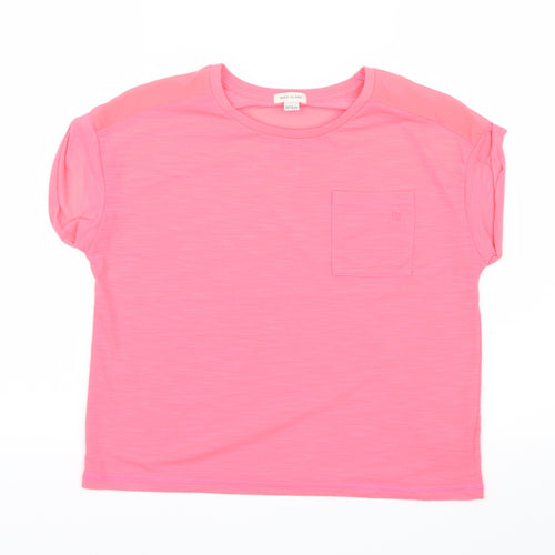 River Island Girls Pink   Basic T-Shirt Size 11-12 Years  - Neon