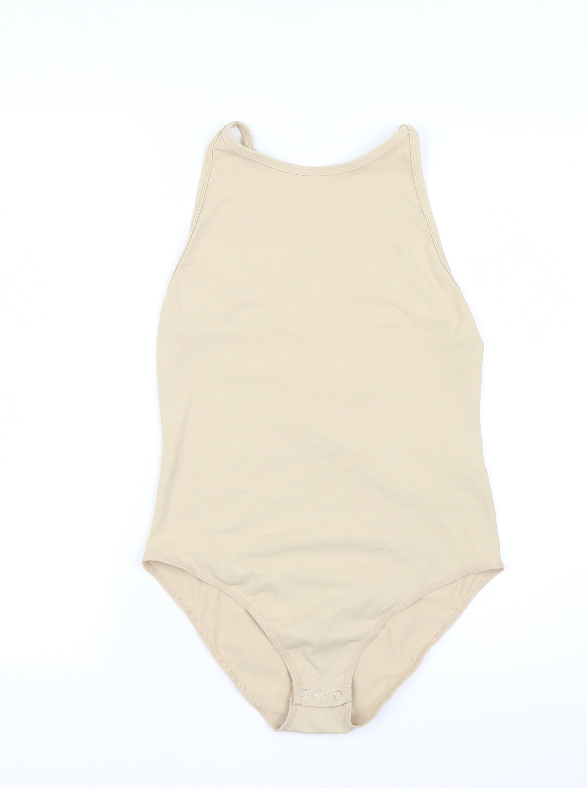 BALANCE Womens Beige   Basic Button-Up Size L  - Bodysuit