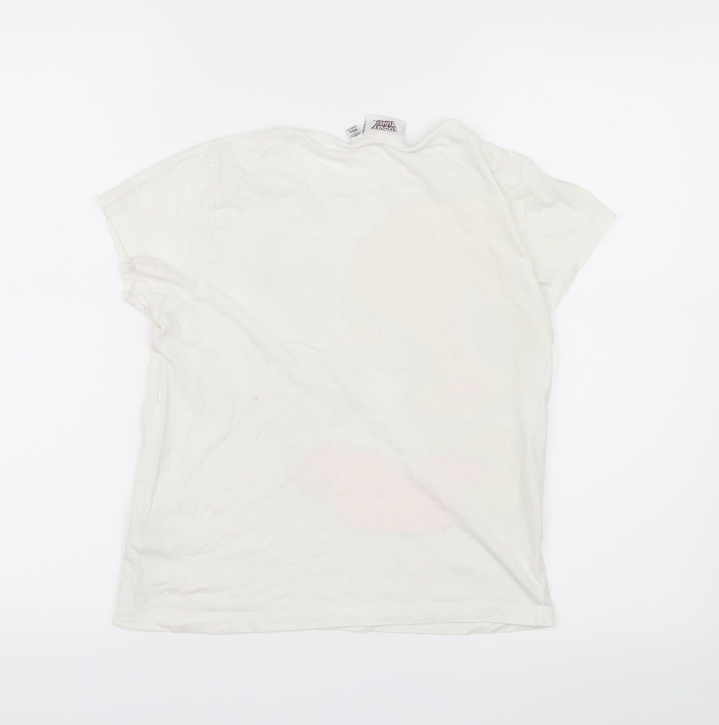 Primark Girls White   Basic T-Shirt Size 9-10 Years  - Looney Tunes