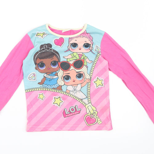 LOL Surprise Girls Pink Geometric  Top Pyjama Top Size 4-5 Years