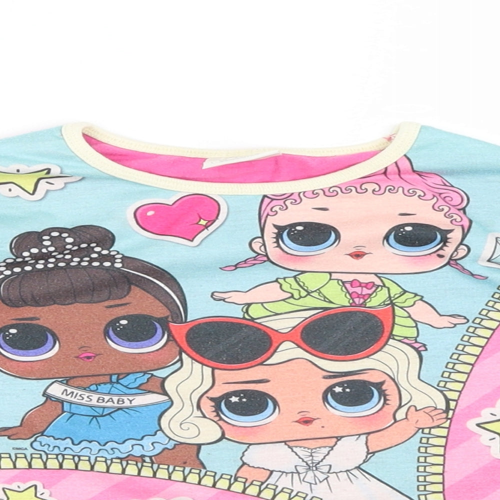 LOL Surprise Girls Pink Geometric  Top Pyjama Top Size 4-5 Years