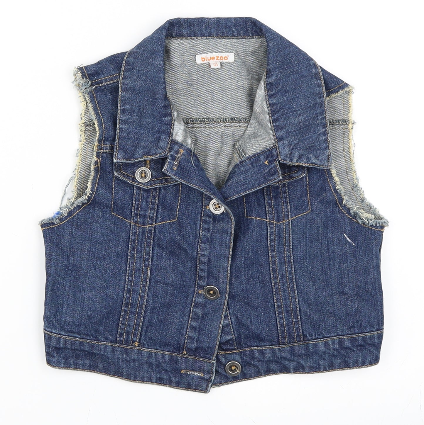 Bluezoo Girls Blue  Denim Gilet Jacket Size 12 Years