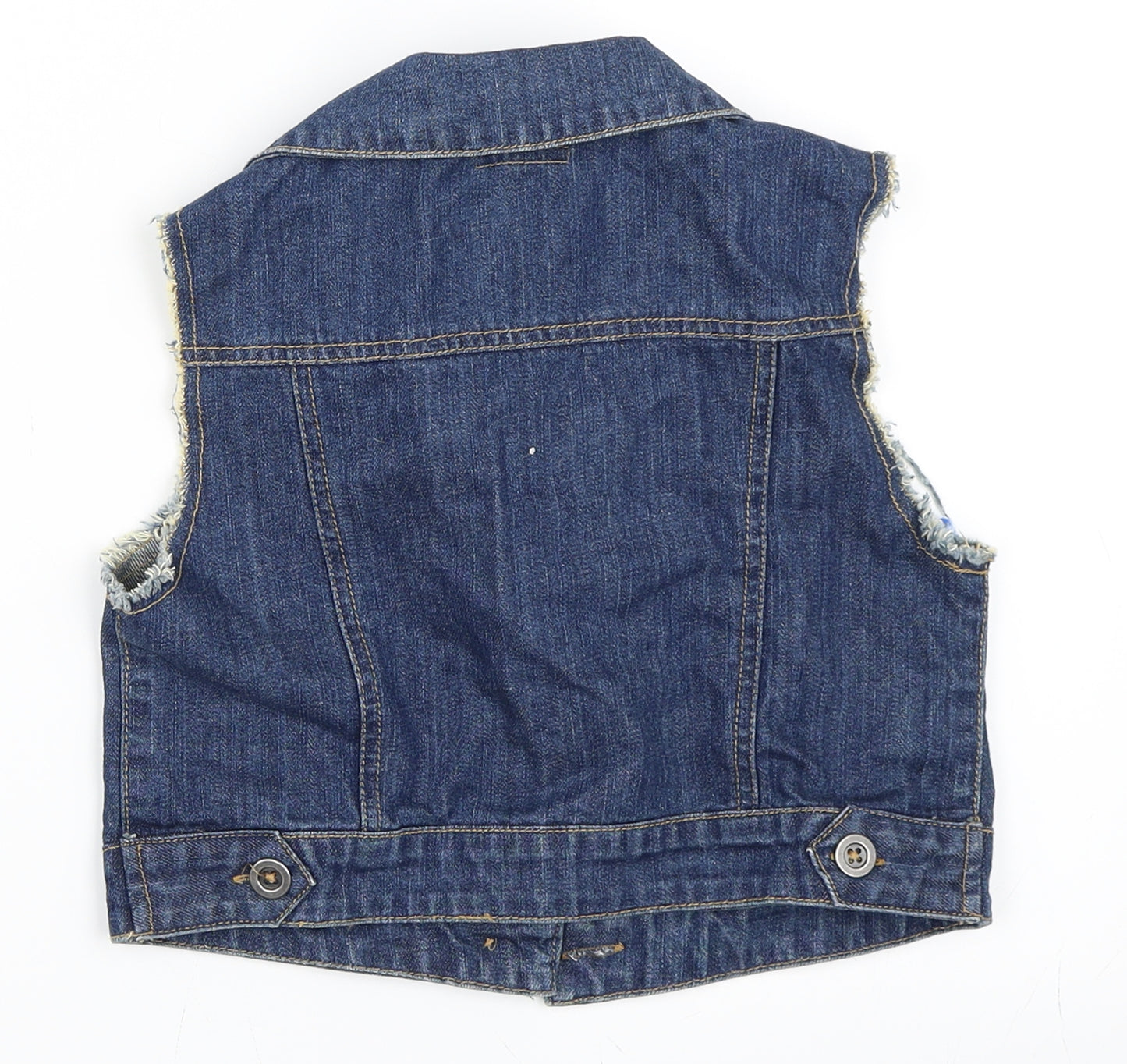 Bluezoo Girls Blue  Denim Gilet Jacket Size 12 Years