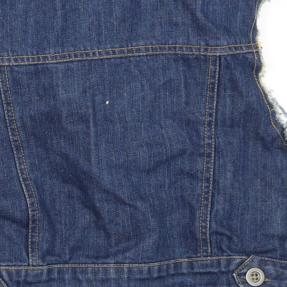 Bluezoo Girls Blue  Denim Gilet Jacket Size 12 Years