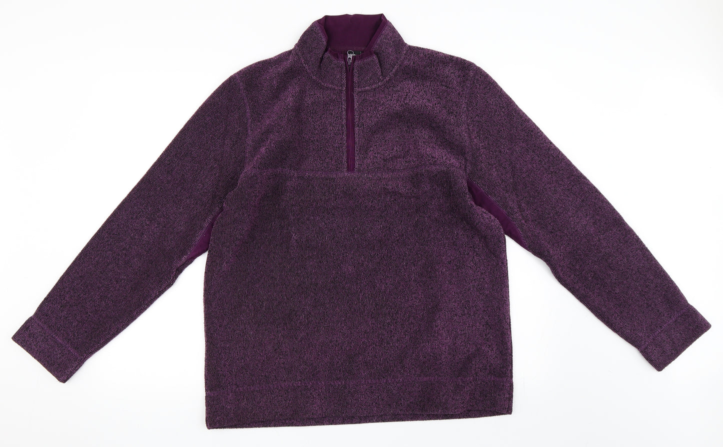 Cotton Traders Womens Purple   Henley Sweatshirt Size M