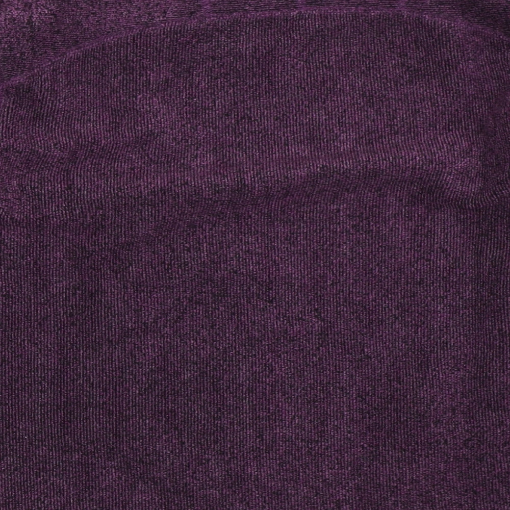 Cotton Traders Womens Purple   Henley Sweatshirt Size M