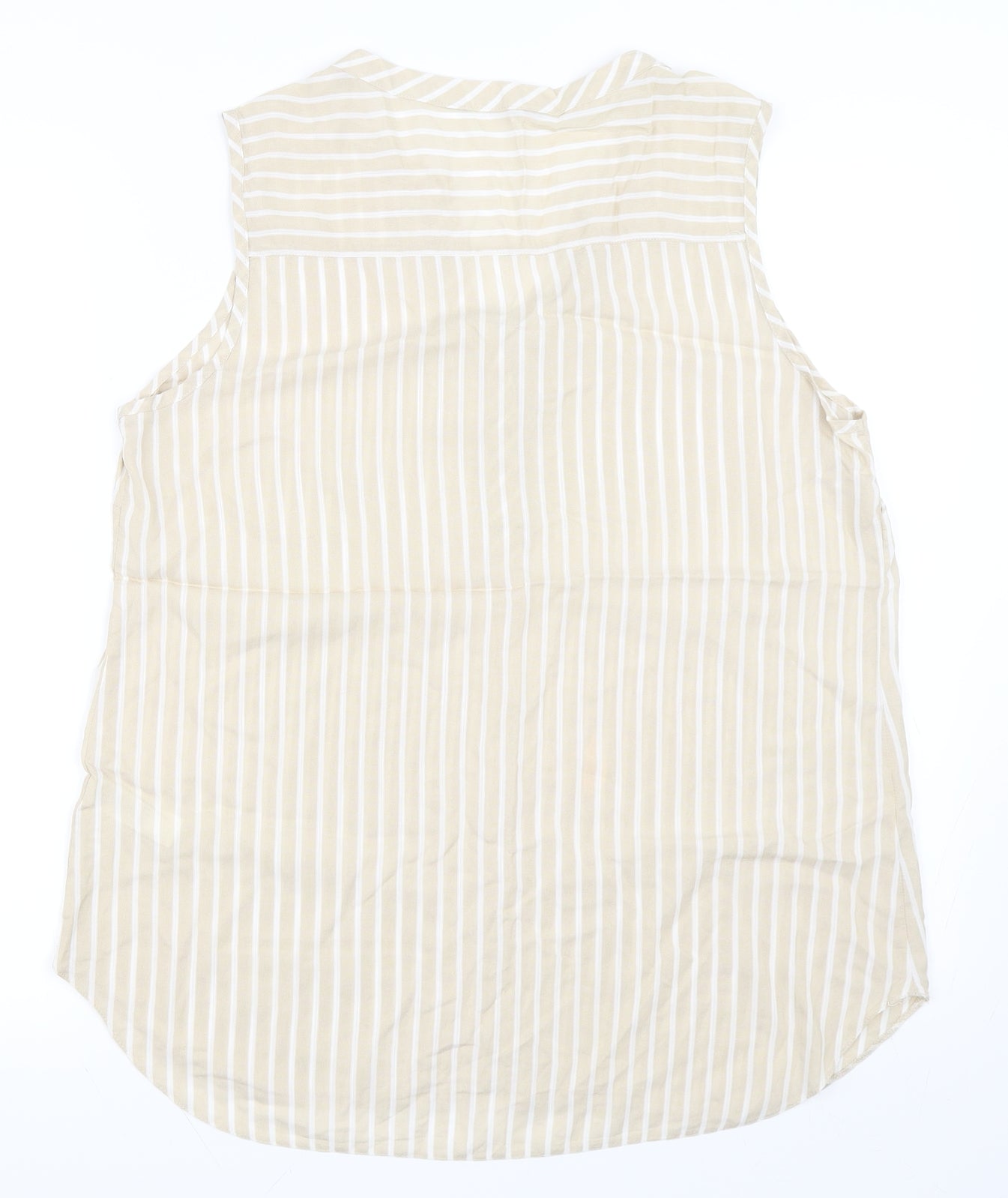 F&F Womens Beige Striped  Basic Blouse Size 14