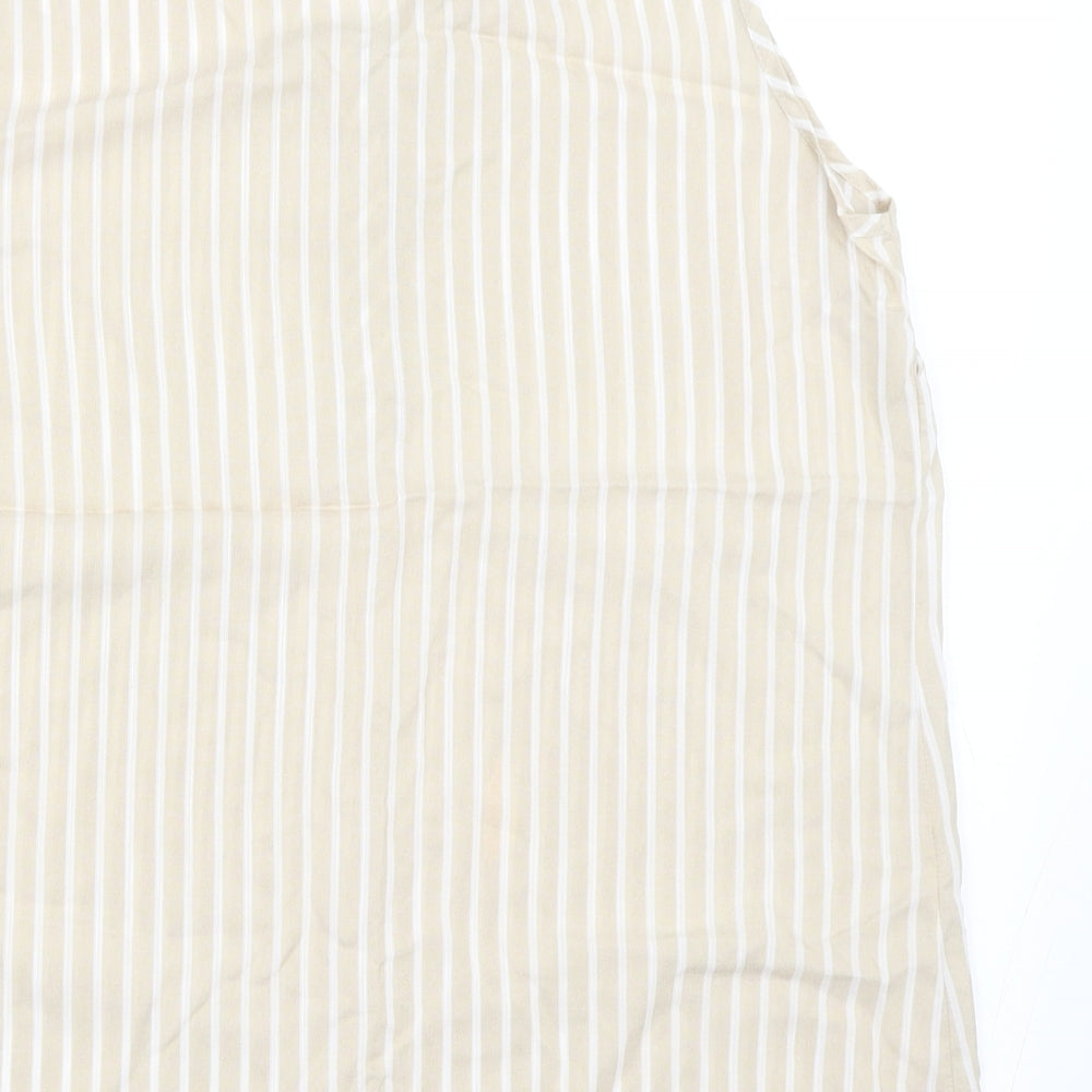 F&F Womens Beige Striped  Basic Blouse Size 14