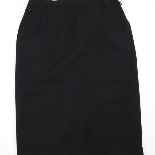 Dimensions Womens Black   Straight & Pencil Skirt Size 14