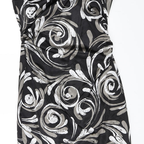 Maggy London Womens Black Geometric  Shift  Size M