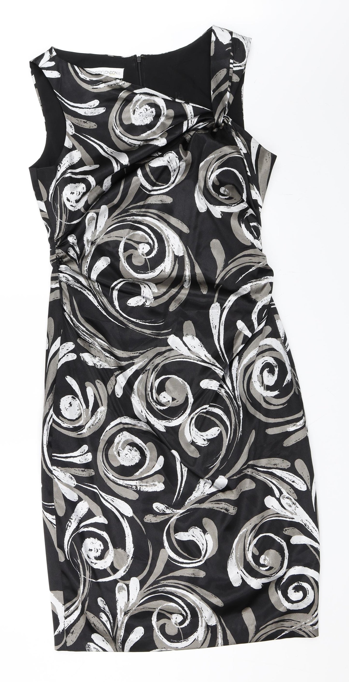 Maggy London Womens Black Geometric  Shift  Size M