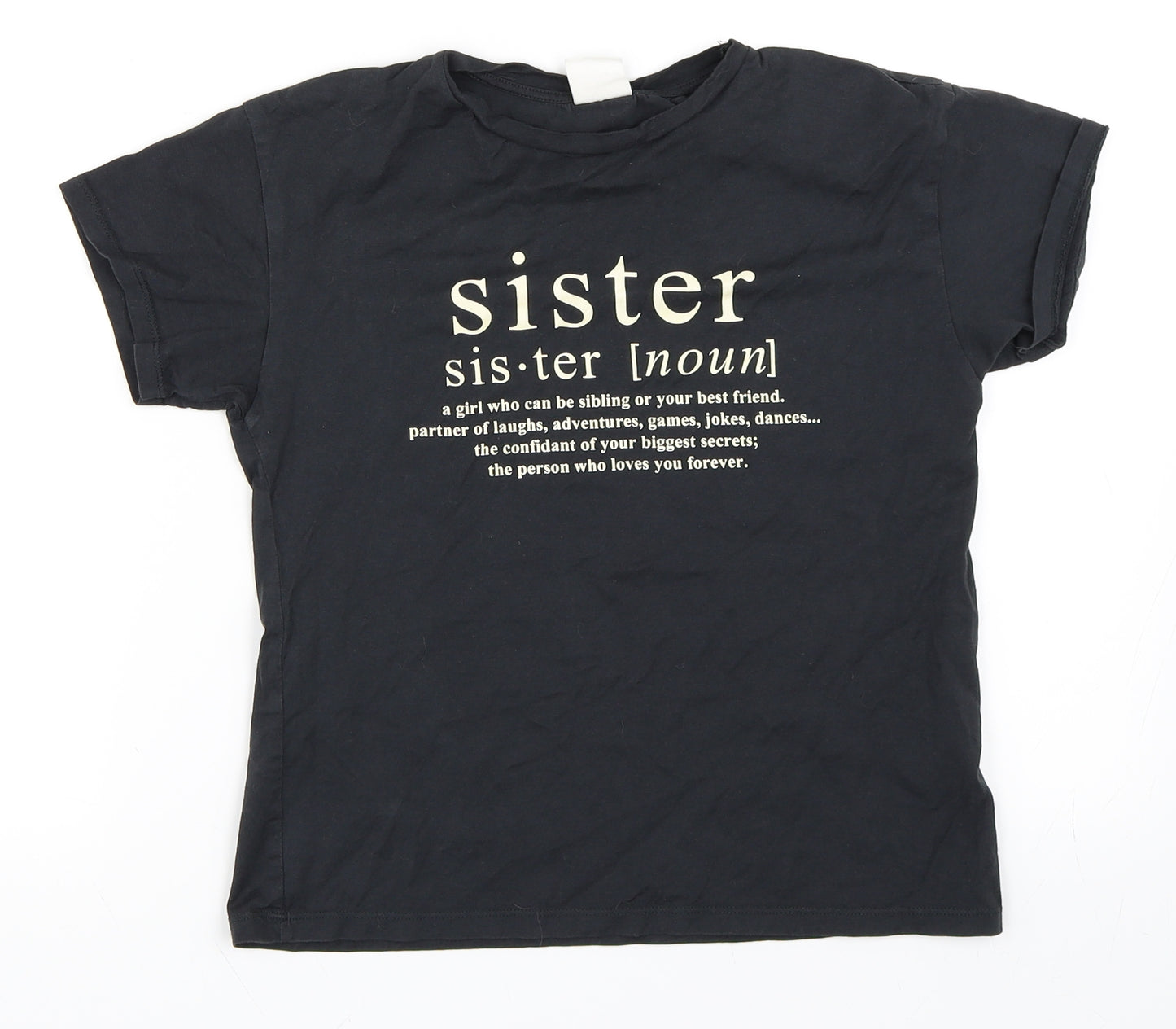 Zara Girls Grey   Basic T-Shirt Size 9 Years  - Sister